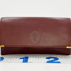 Cartier Embossed Leather Logo Bi-Fold Organizer Wallet